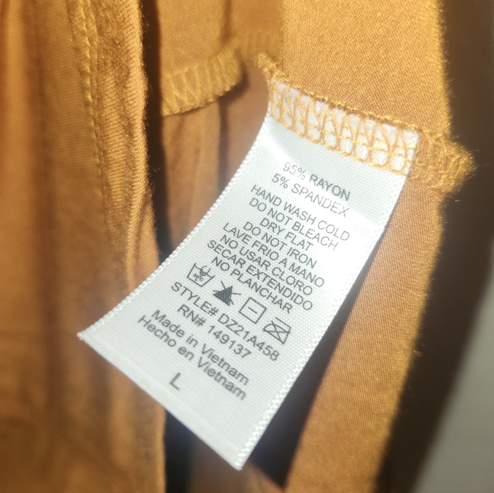🥕NWOT Double Zero "Gotta Have It Longsleeve Top" Cinnamon or Carrot🥕 • Large🥕 - Picture 5 of 8